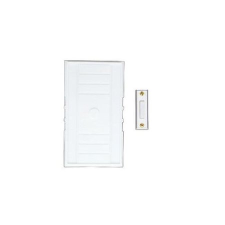 NICOR NICOR 18002LRT Single Door Door Bell Chime Kit with Rectangular Lighted Push Button; White 18002LRT
